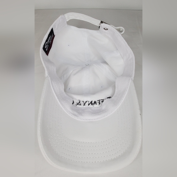 Ethos KB One Size White Cap W/ Tiffany & Co. Embroidered Logo Adjustable Strap - Picture 7 of 9